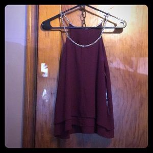Burgundy tank top